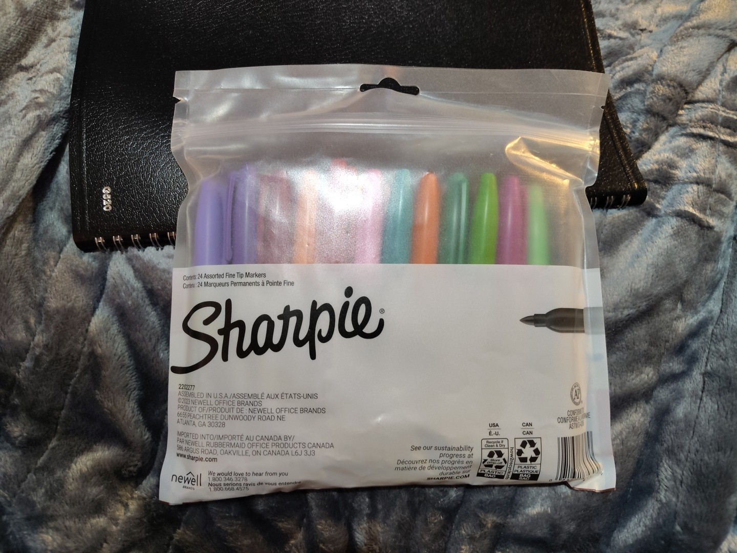 Sharpie: Permanent Markers, Fine Point, Assorted Colors, 24 Count