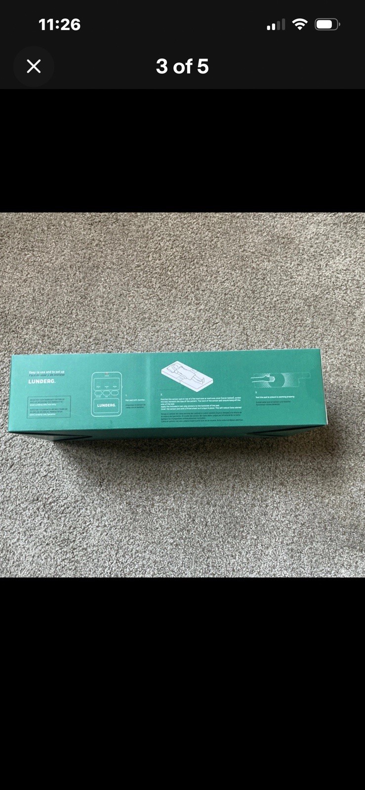 Lunderg Early Alert Bed Alarm System - Wireless Bed Sensor Pad & Pager