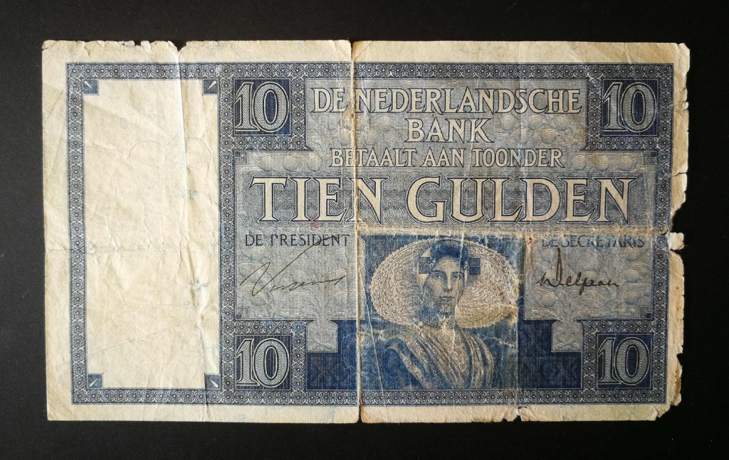 Netherlands 10 Gulden 1925 VG
