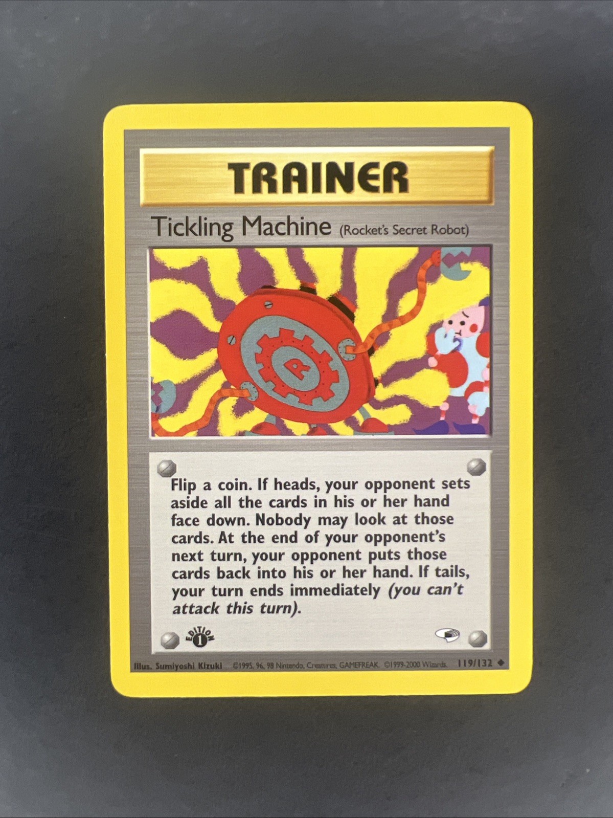 Tickling Machine 119/132 Gym Heroes 1st Edition Pokemon Trainer LP