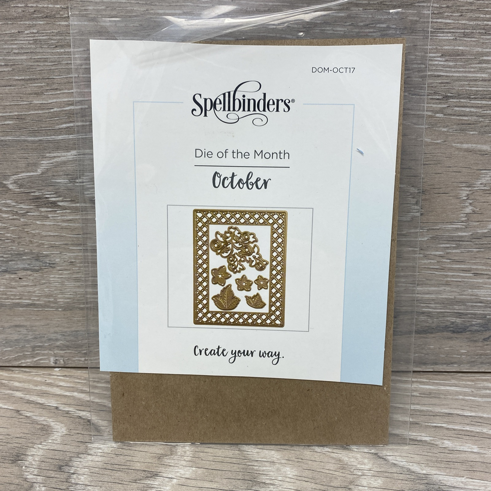 Spellbinders Small Die of the Month Grateful For You DOM-OCT17 October 2017