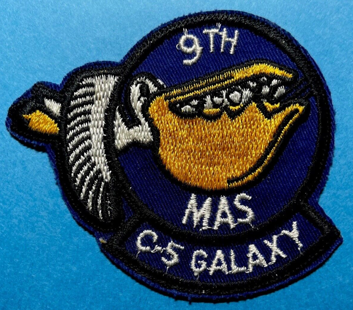 9TH MAS C-5 GALAXAY USAF PELICAN DESIGN PATCH