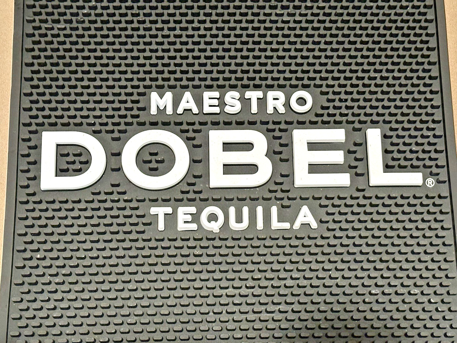 Gently USED Maestro Dobel Tequila Black Large Rubber Bar Mat