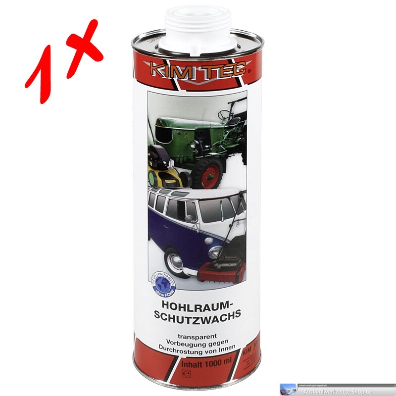 1 Litre KIM-TEC Cavity Protection Wax Transparent Cavity Preservation Rust Stop
