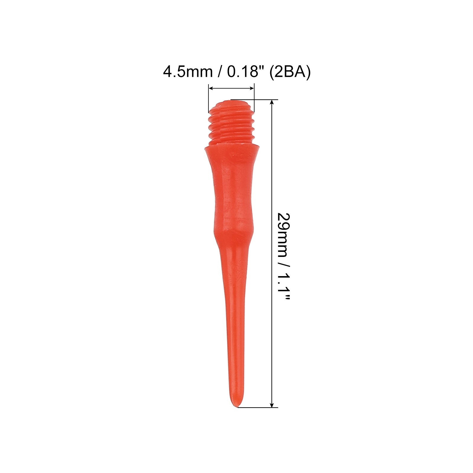 60Pcs 2BA Thread Plastic Soft Dart Tips Replacement Dart Accessories, Red