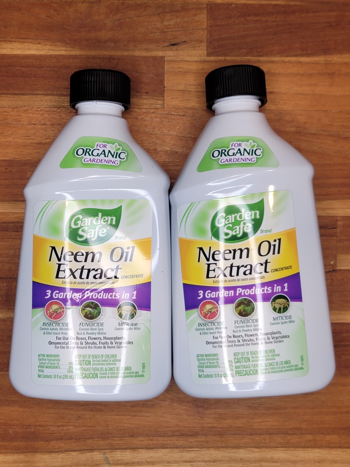 Lot Of 2 Organic Garden Safe Neem Oil Extract Concentrate 10 Oz Insecticide