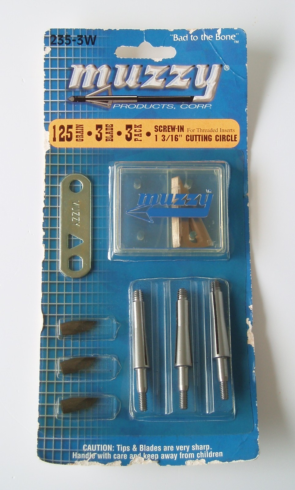 Muzzy 235-3W Archery Broadheads 125 Grain 3-Blade 1 3/16" Cutting Dia Screw-in