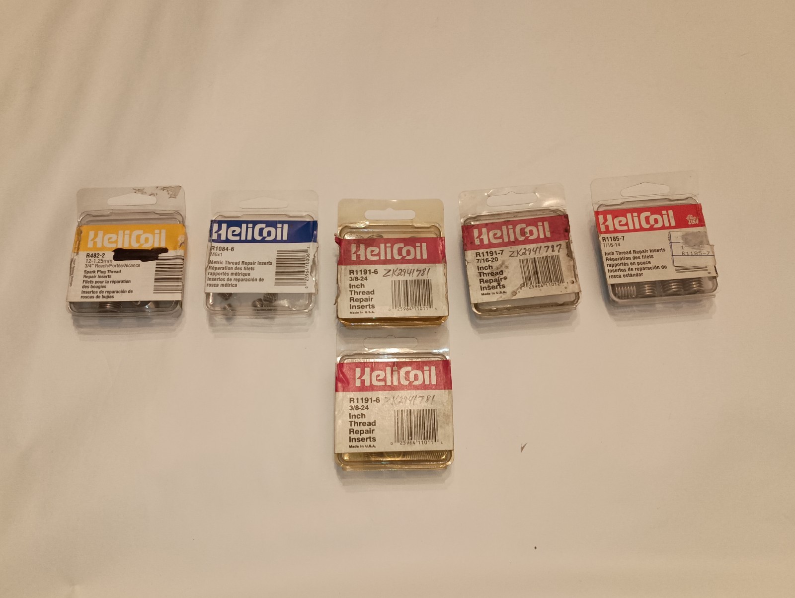HeliCoil Mixed Lot R1084-6 R482-2 R1185-7 R1191-7 R1191-6 Partial Boxes