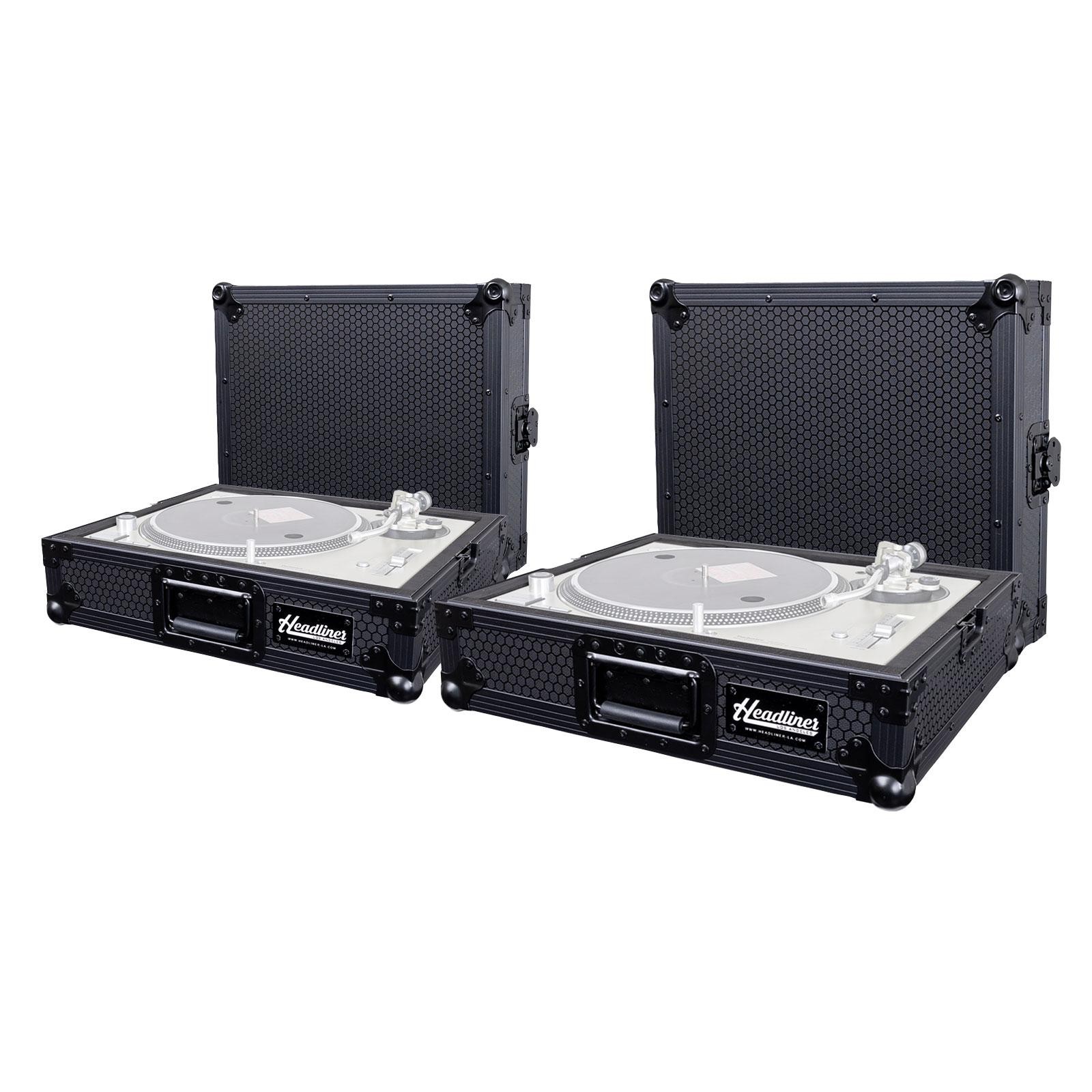 Headliner HL10205 Pitch Black Turntable Flight Case 2-Pack
