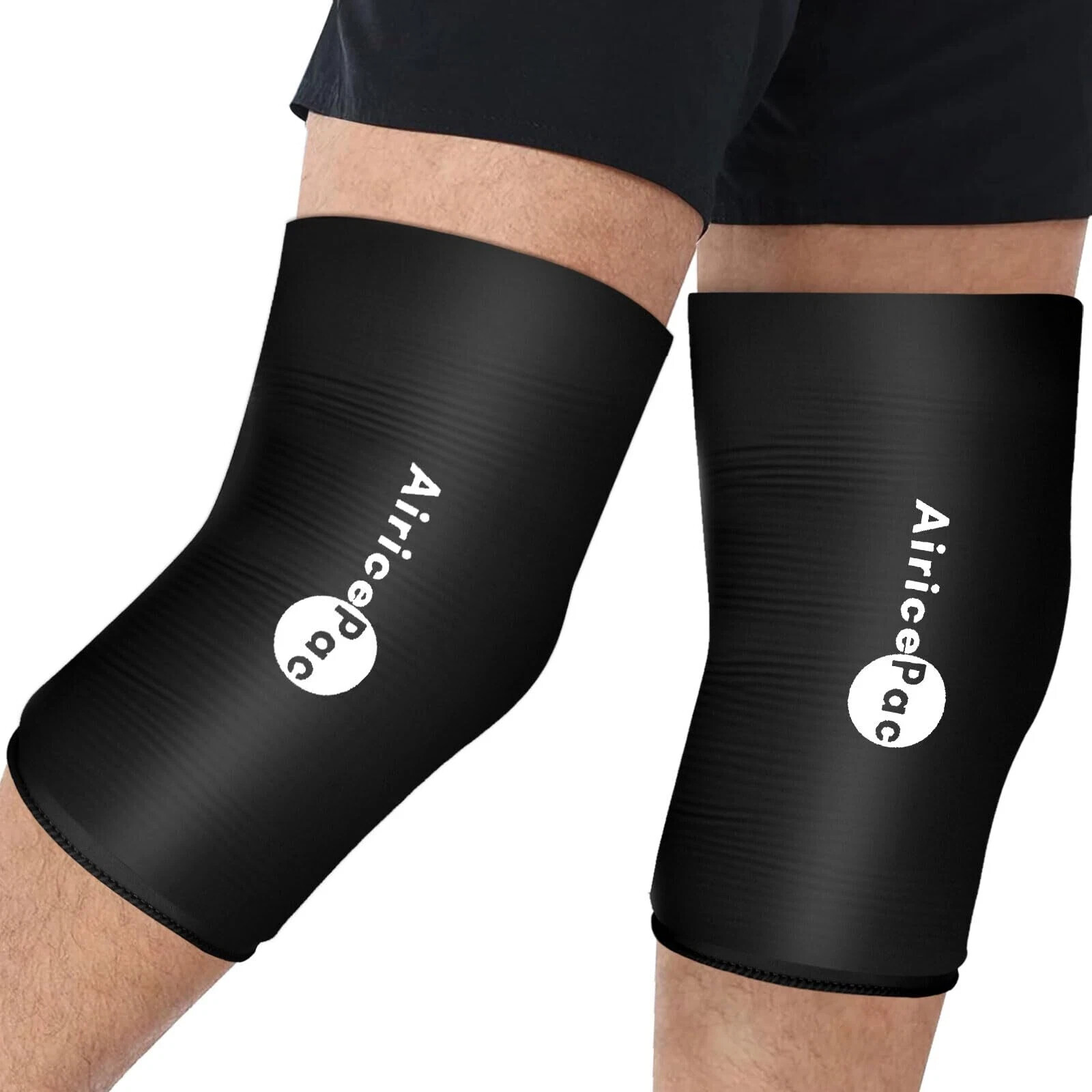 Knee Ice Pack Wrap Compression Sleeve for Injuries, Reusable Gel Cold Packs