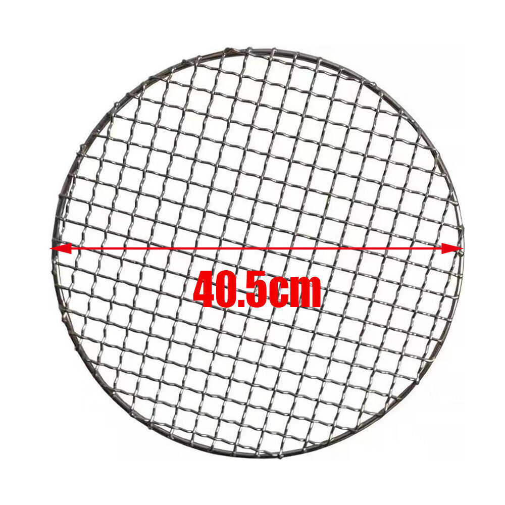 16 Inch Round Barbecue Grill Net Stainless Steel Mesh Rack Grid Grate Steam Net