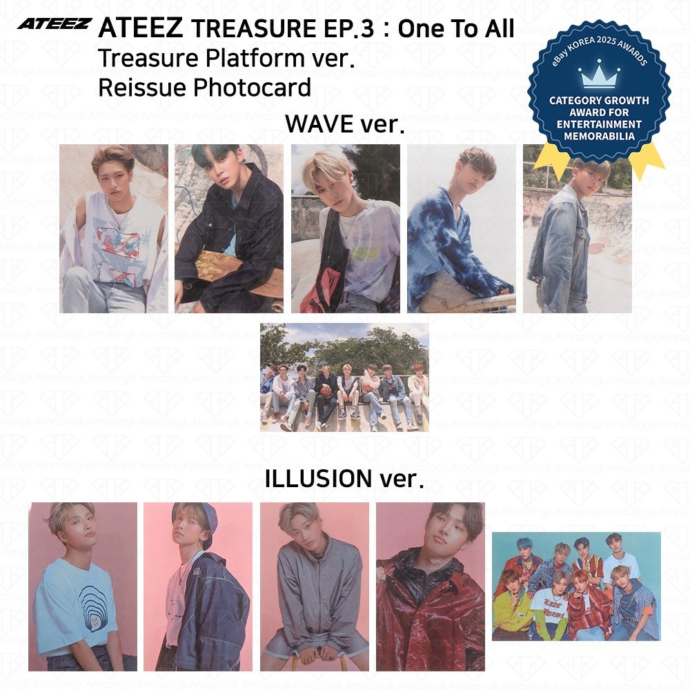 ATEEZ TREASURE EP.3 One to All Platform ver. Reissue Photocard