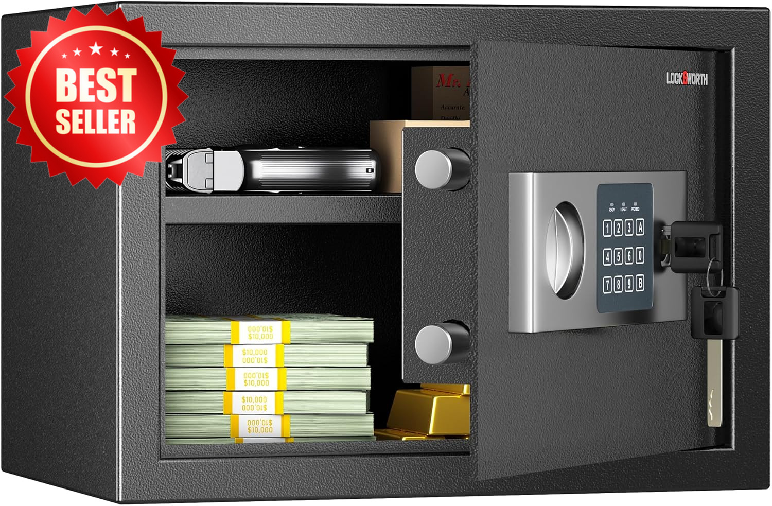 Digital Safe Box 0.6CF Home Office Lock Box for Cash Guns Jewelry 13.8" US