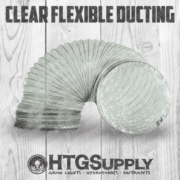 CLEAR DUCTING 6" or 8" Flexible Duct Inline Fan Grow Tent Tube Cool Vent inch