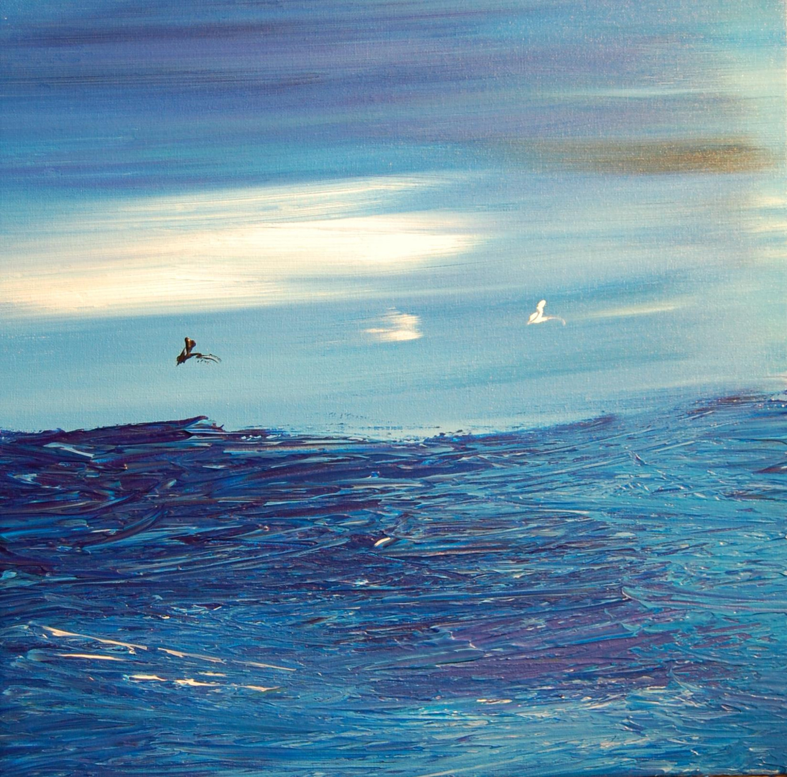 Original Oil Wall Art Paintings Stetched Canvas Impessionist Kazav .