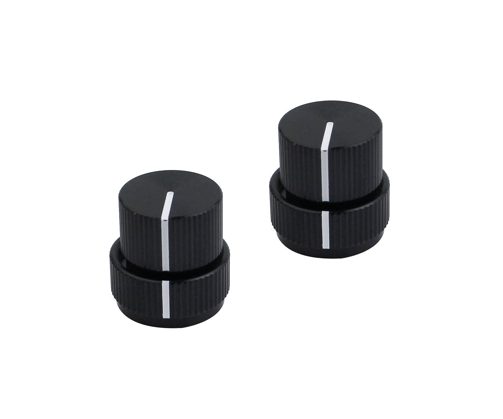 Guyker Guitar Aluminum Alloy Dual Concentric Control 2 piece, black, 2 piece