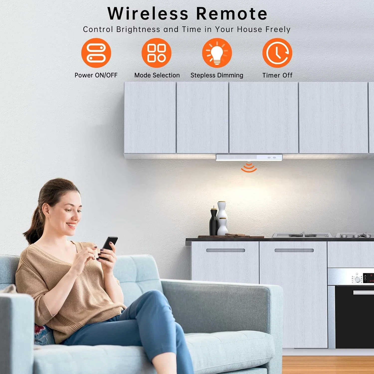 LED Closet Light with Charging Station, 4 Pcs Dimmer Rechargeable Motion Sensor