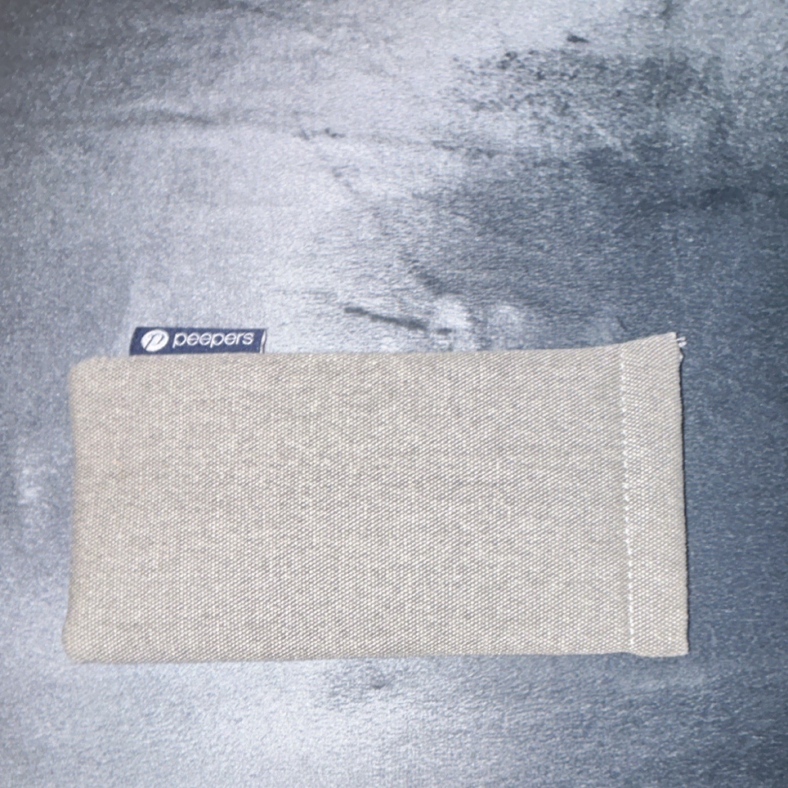 Peepers Eyeglasses Pouch Case for Glasses, Beige Cloth Fabric