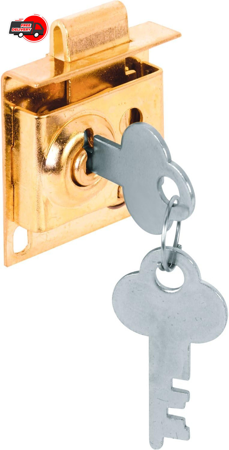 Prime-Line Products S 4049 Mail Box Lock, Keyed, 5/16-Inch Bolt, Brass Plated