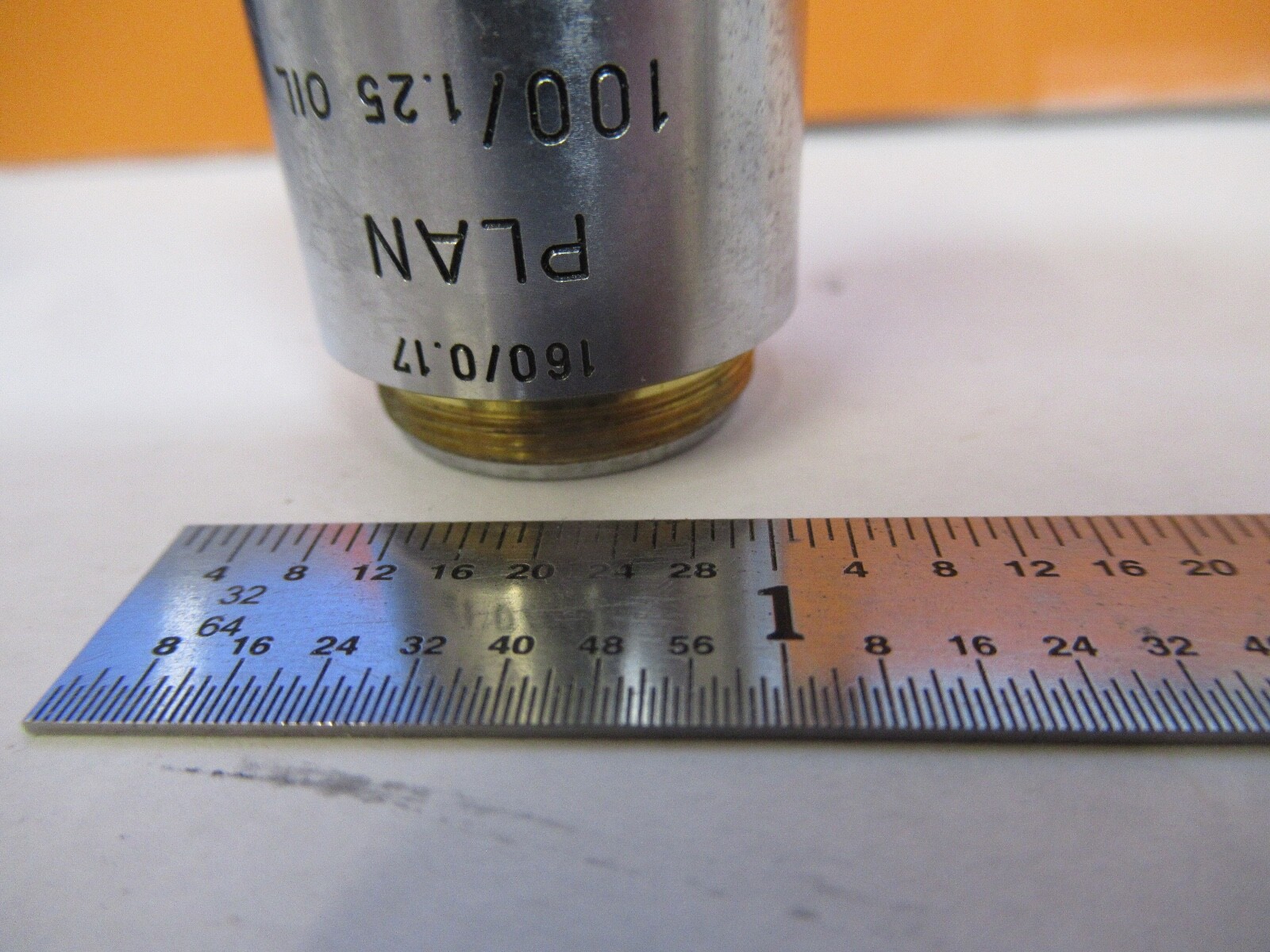 LEITZ GERMANY OBJECTIVE 100X /160 MICROSCOPE PART OPTICS AS PICTURED &85-B-35