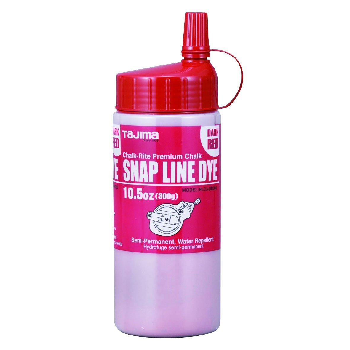 Tajima PLC3-DR300 Snap Line Dye Permanent Marking Chalk Dark Red 10.5 oz
