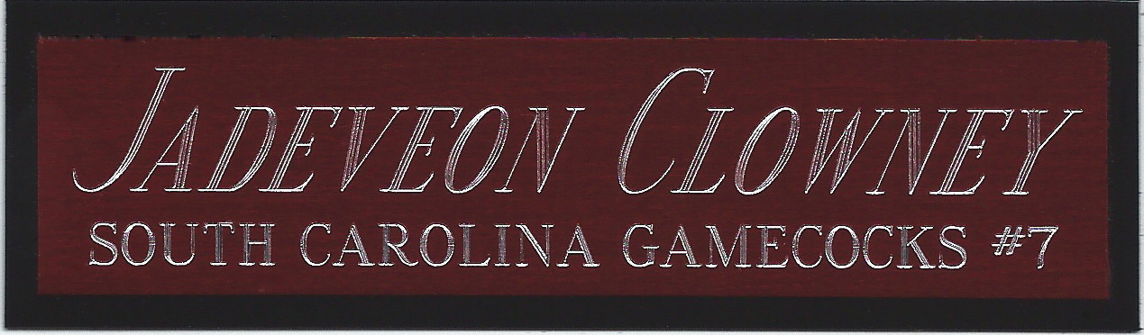 JADEVEON CLOWNEY NAMEPLATE FO AUTOGRAPHED Signed Football-HELMET-JERSEY-PHOTO-SI