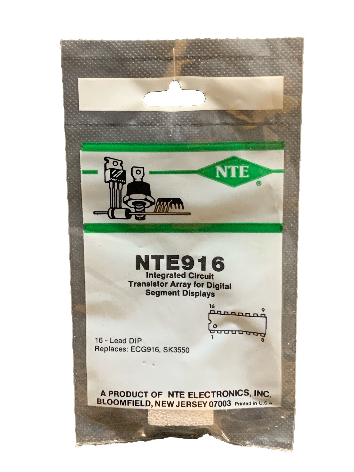 NTE916 IC Transistor Array For Digital Segment Displays DIP16 ECG916 SK3550