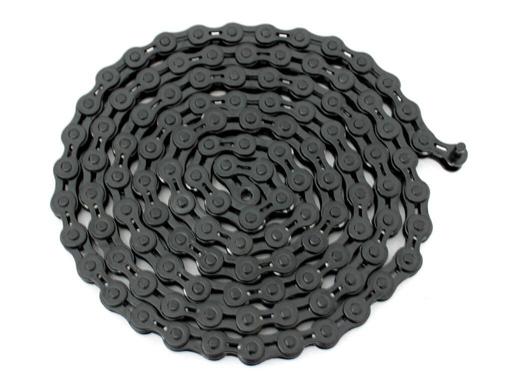 PYC Hollow Bike Chain Black PTFE Coating 116L Single Speed FIXIE BMX