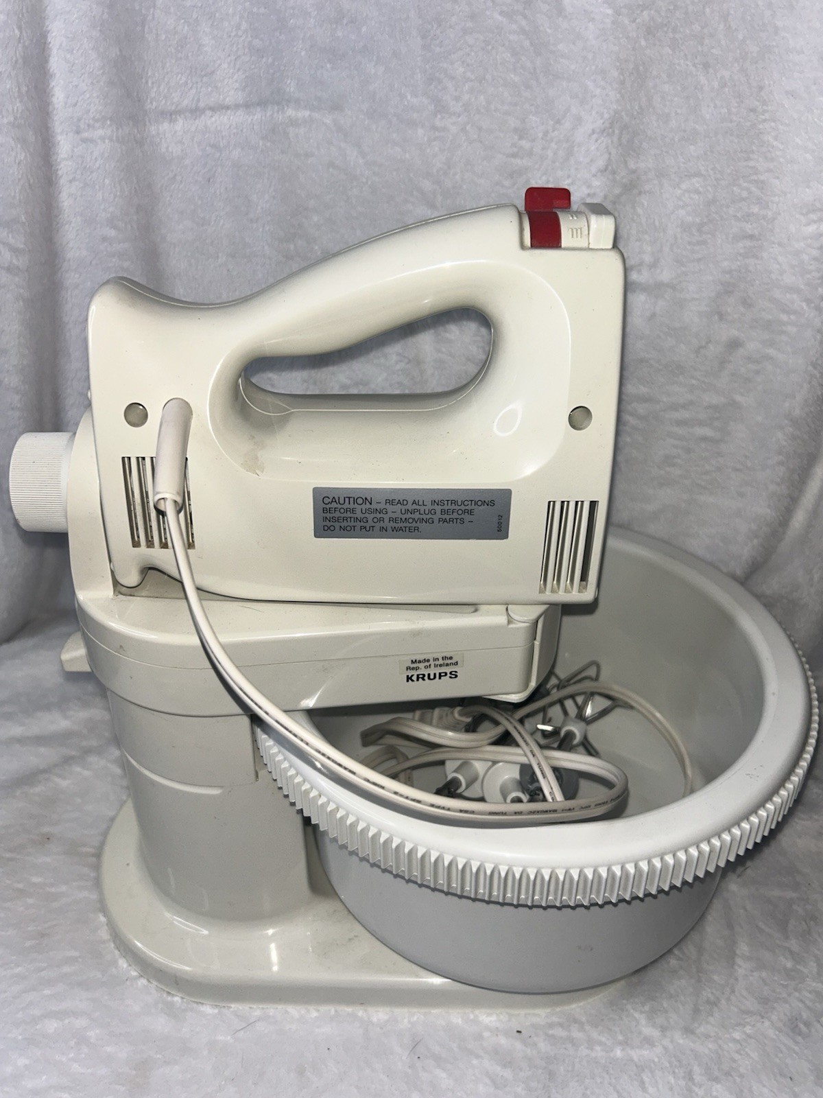 Krups Powermix Plus 3 Speed Model #747A Full Set Mixer Stands Attachments Works