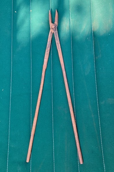 Vintage Blacksmithing Tongs. About 20" long. Metalsmithing