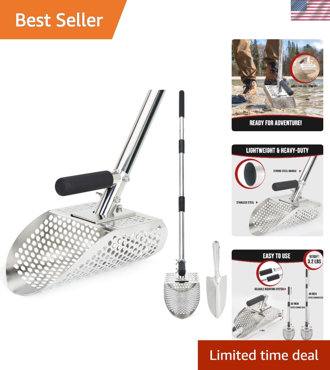 Stainless Steel Metal Detector Scoop