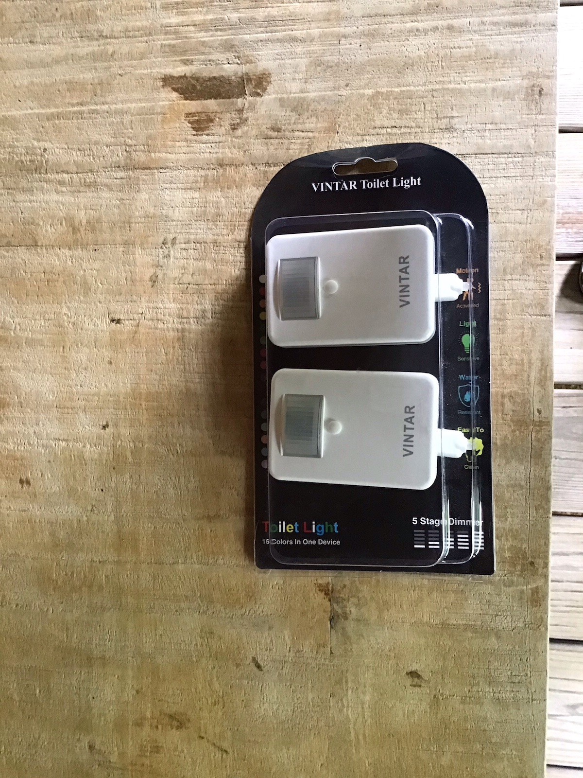 NEW Vintar Toilet Lights Motion  Activated 16 Colors 2 Pack
