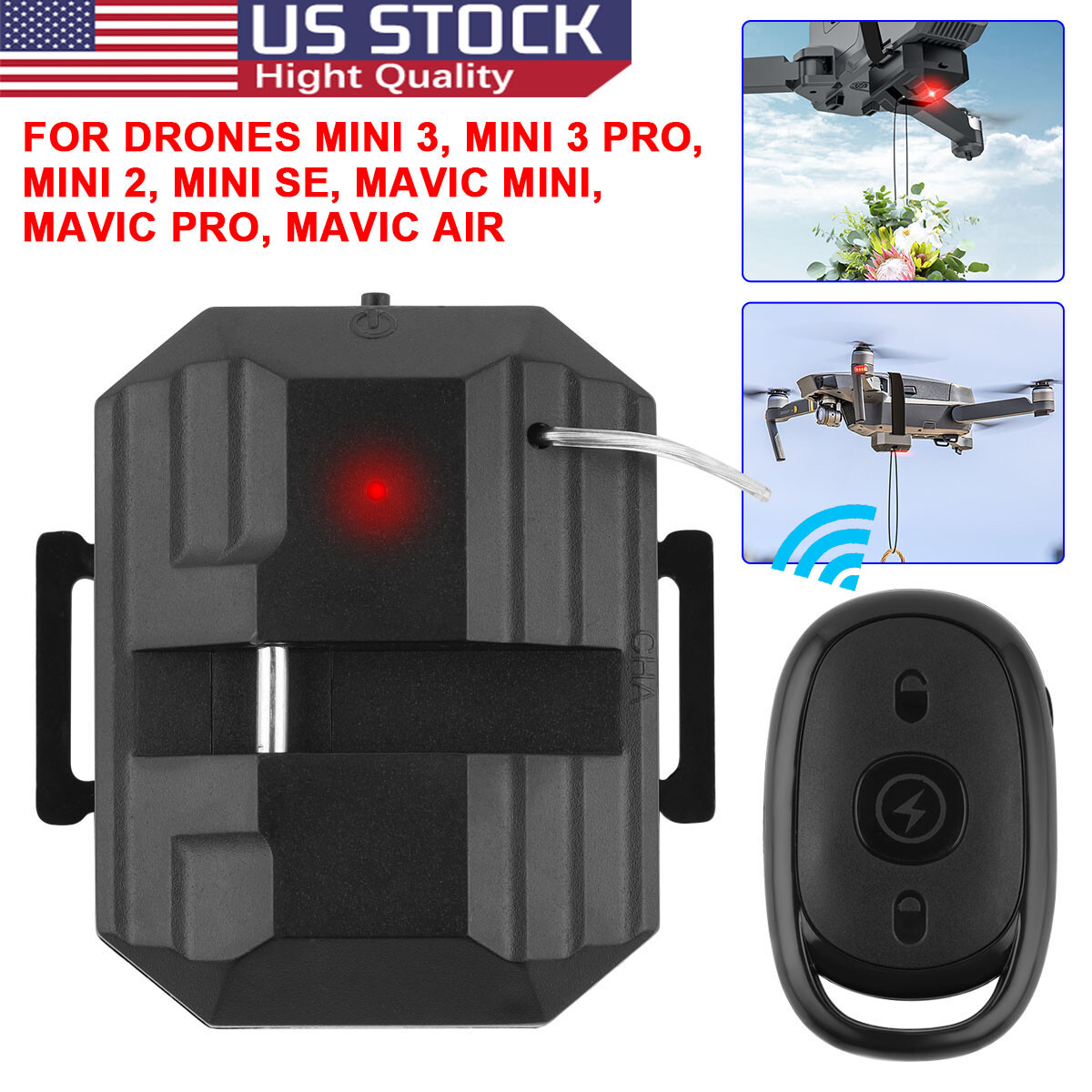 Drone Airdrop Dropper Remote Control Thrower Accessories For DJI Mini 2 SE 3 Pro