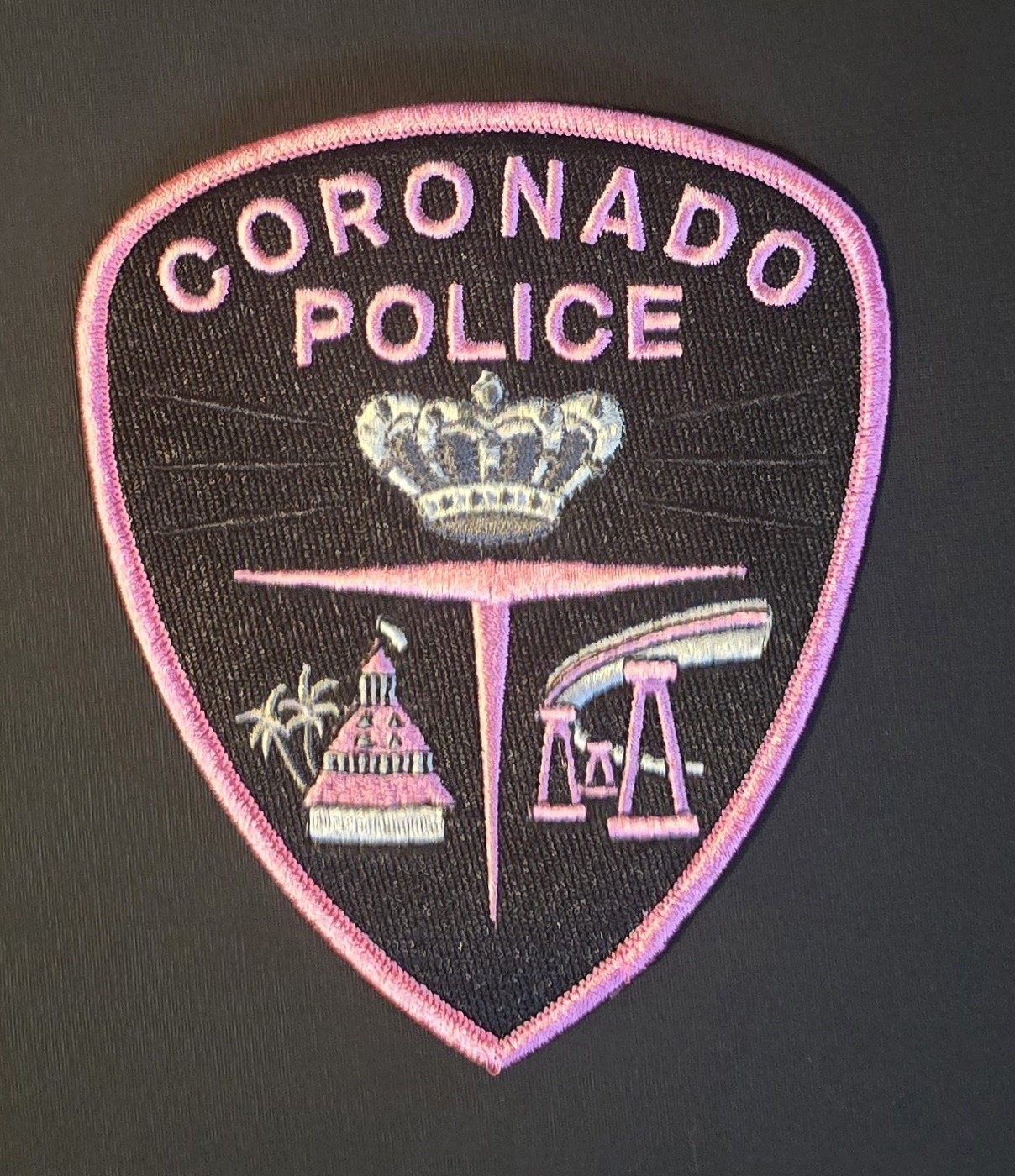 New - Coronado Police Cancer Awareness Patch