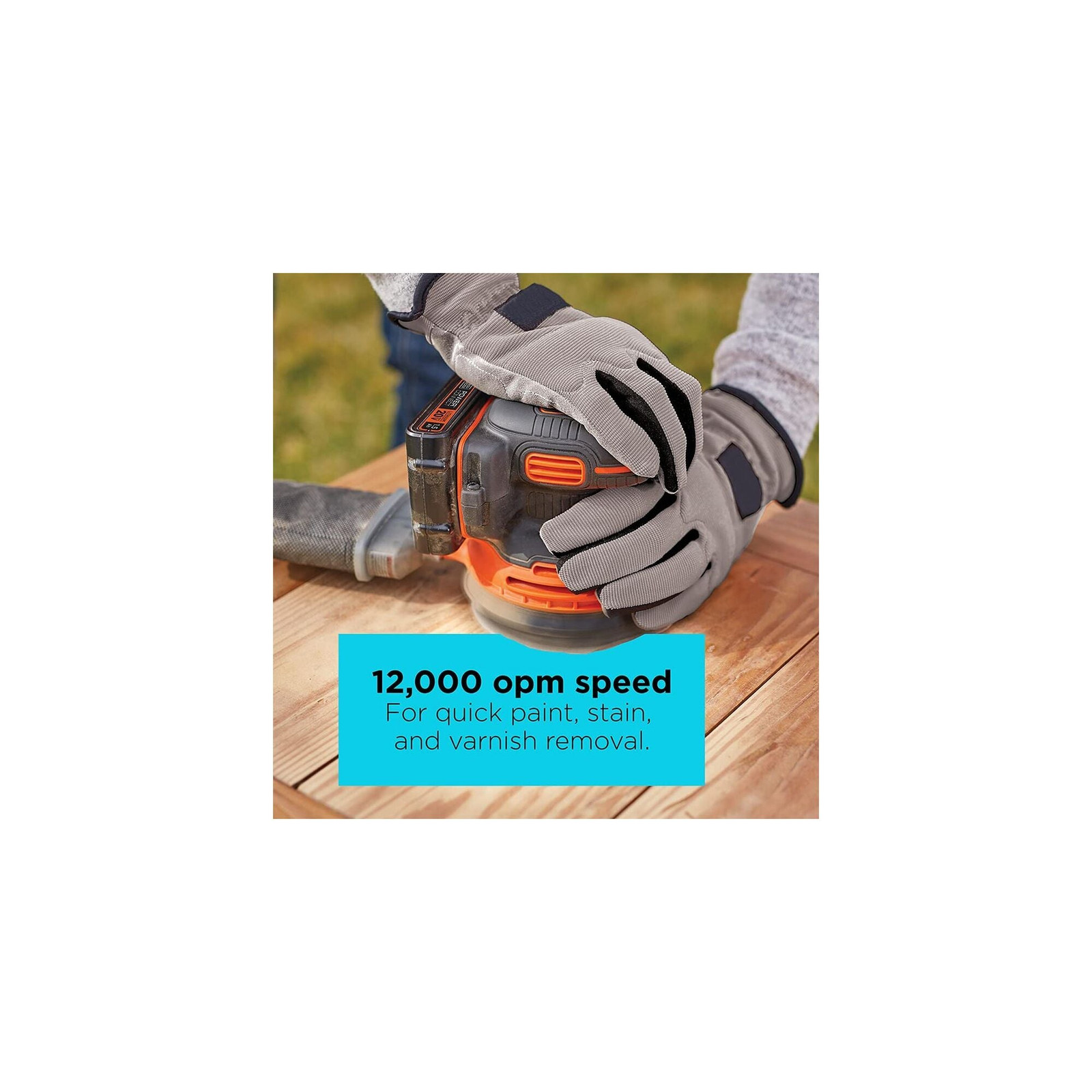 BLACK+DECKER 20V Max Random Orbital Sander, Cordless - BDCRO20C
