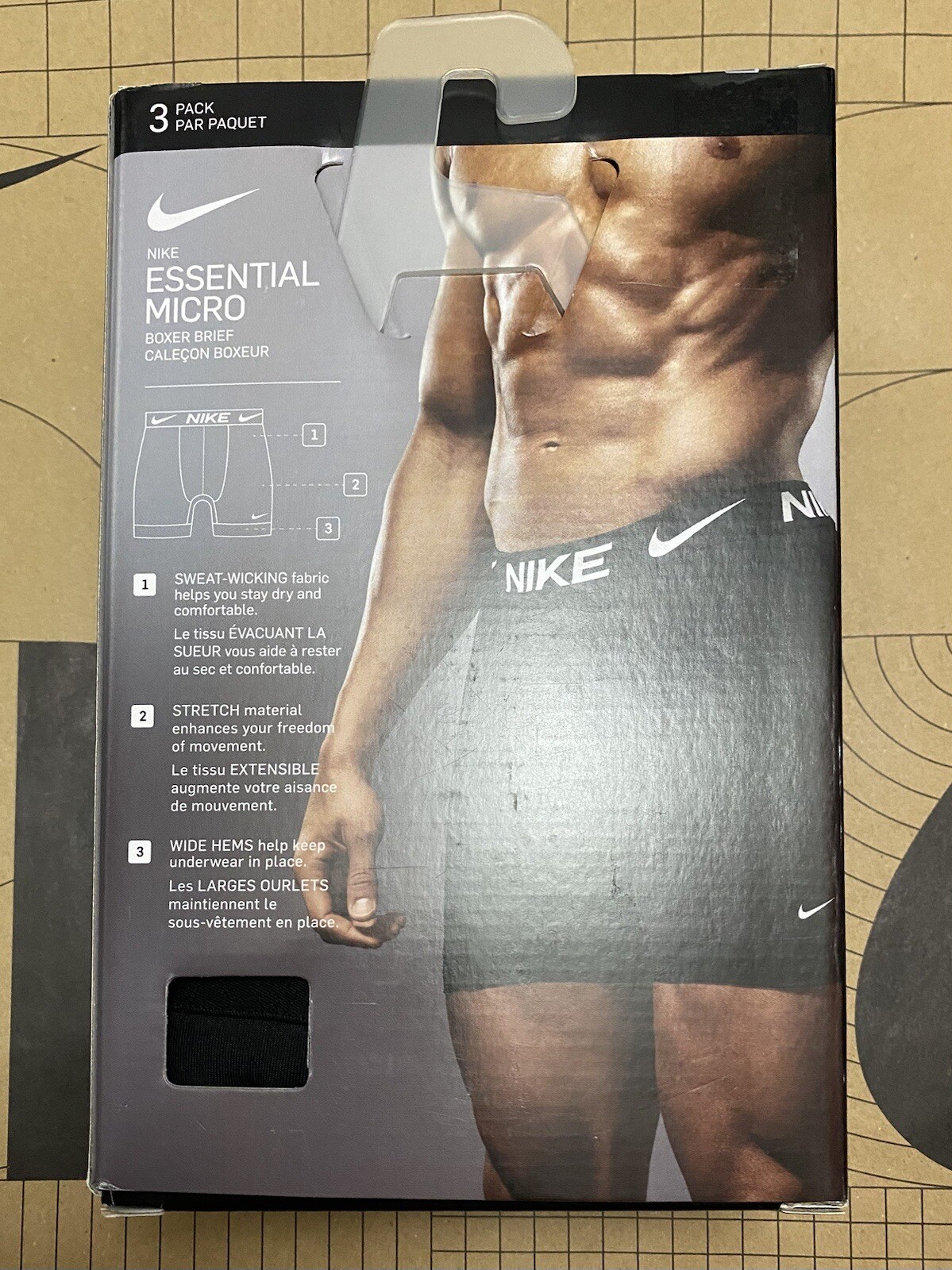 Nike Pro DRI-FIT 6" Compression Boxer Briefs Black Men's Large 3-PACK NWT