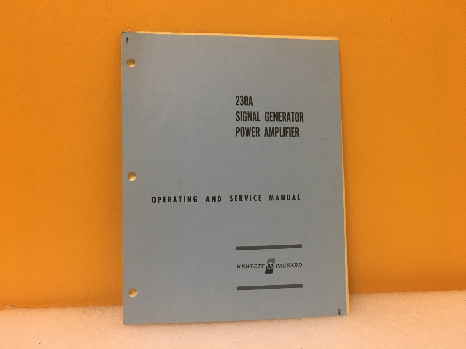HP / Agilent 00230-90019 230A Signal Generator Power Amplifier Operating Manual