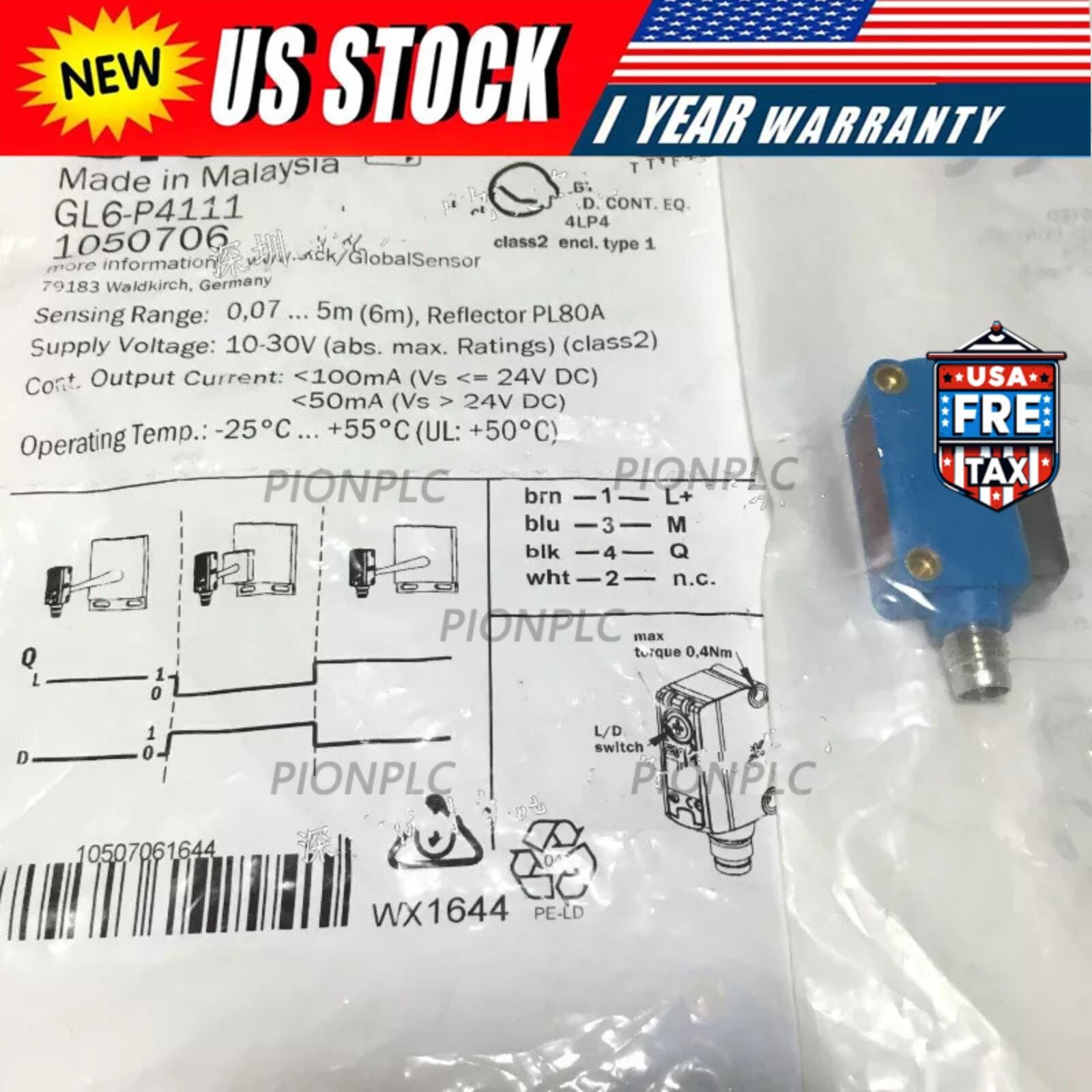 New Sick GL6P4111 GL6-P4111 1050706 Photoelectric Sensor Free Shipping