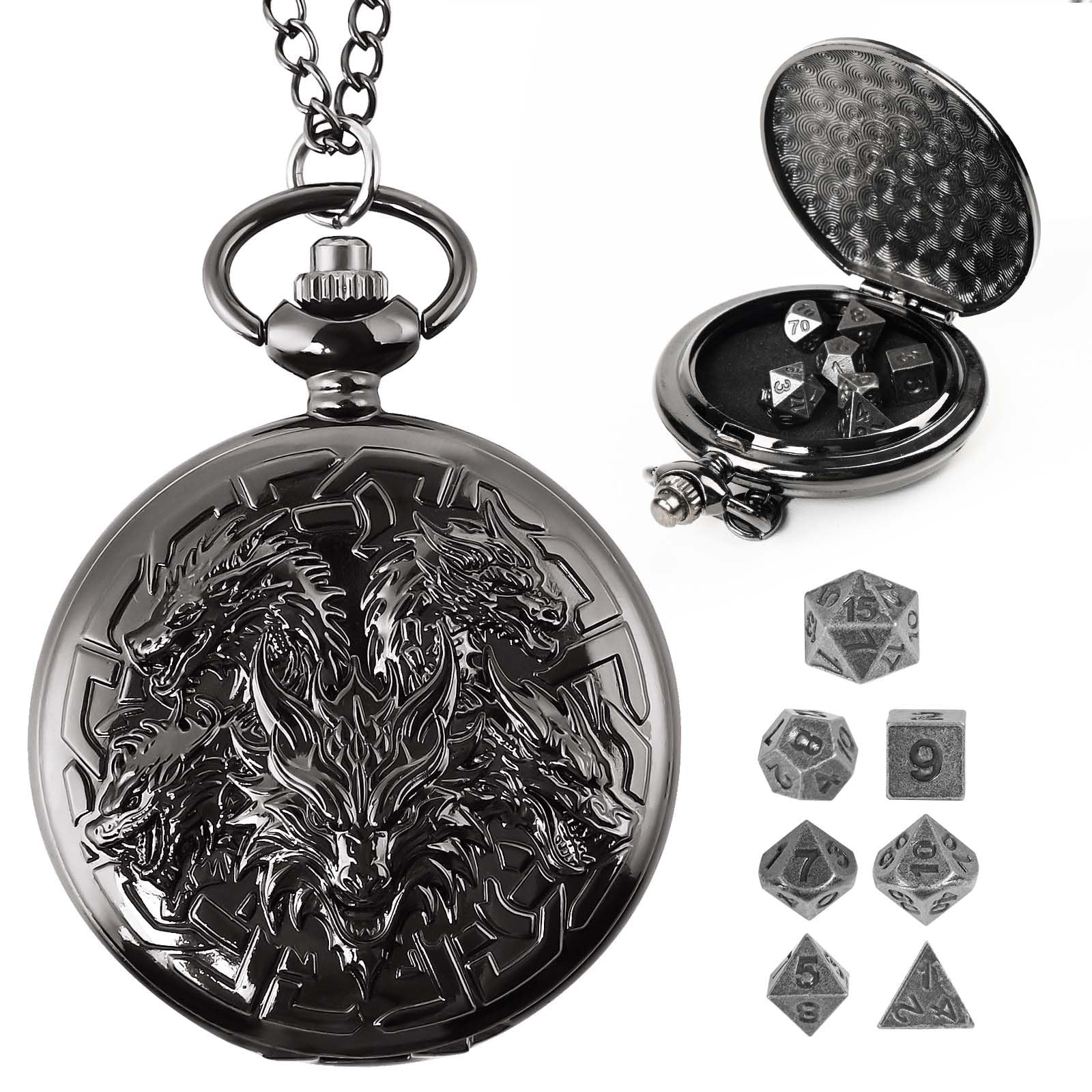 D&D Dice Set,7PCS Metal Dice for Dungeons and Dragons,Mini Dice Set with Pock...
