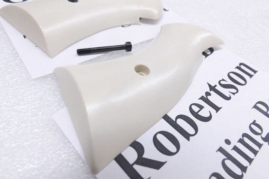 Imitation Gray Bone Poly Grips fit S&W N Square Butt Revolvers NSGB 25 27 28 29