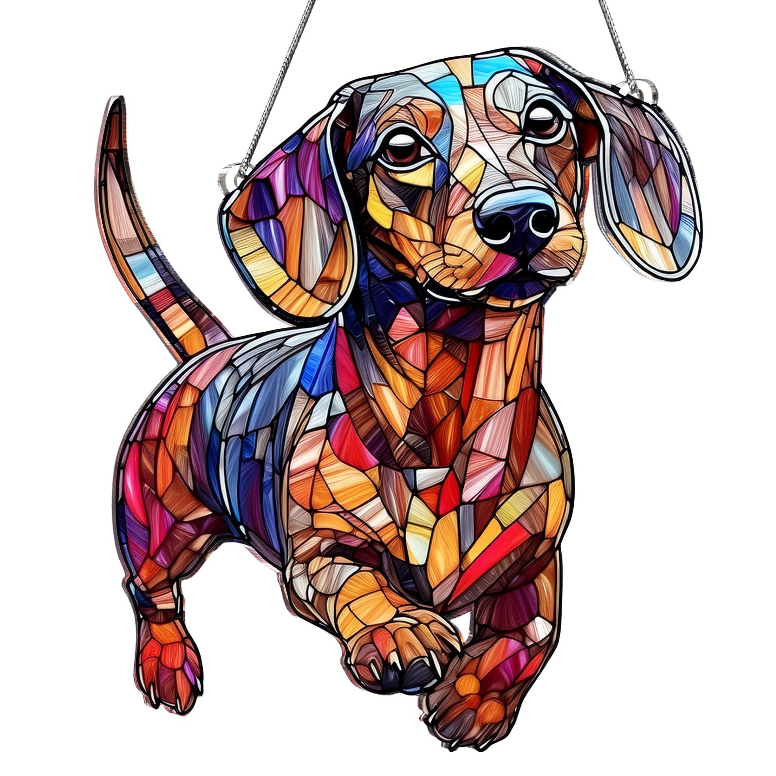 Colorful Dogs Acrylic Suncatcher Ornament for Window Decor, Acrylic Suncatche...