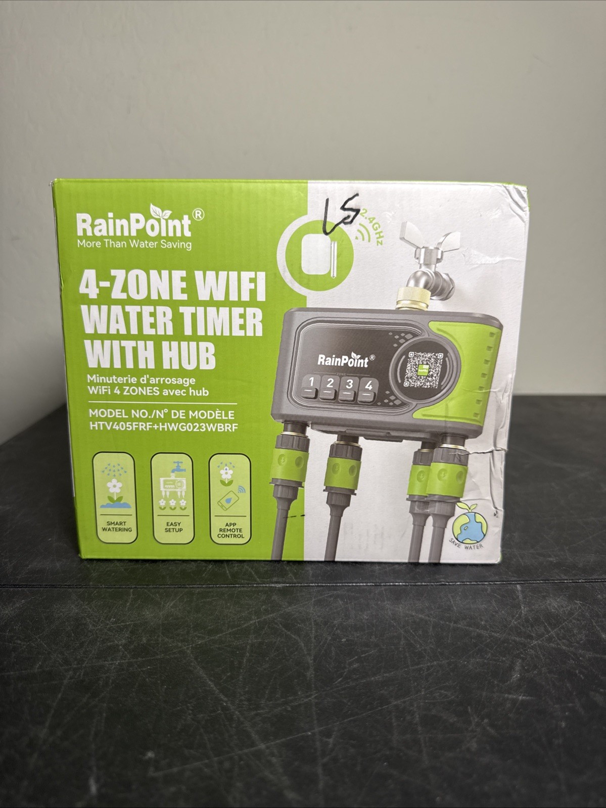 RainPoint 4-Zone WiFi Water Timer with Hub Smart Irrigation HTV405FRF READ