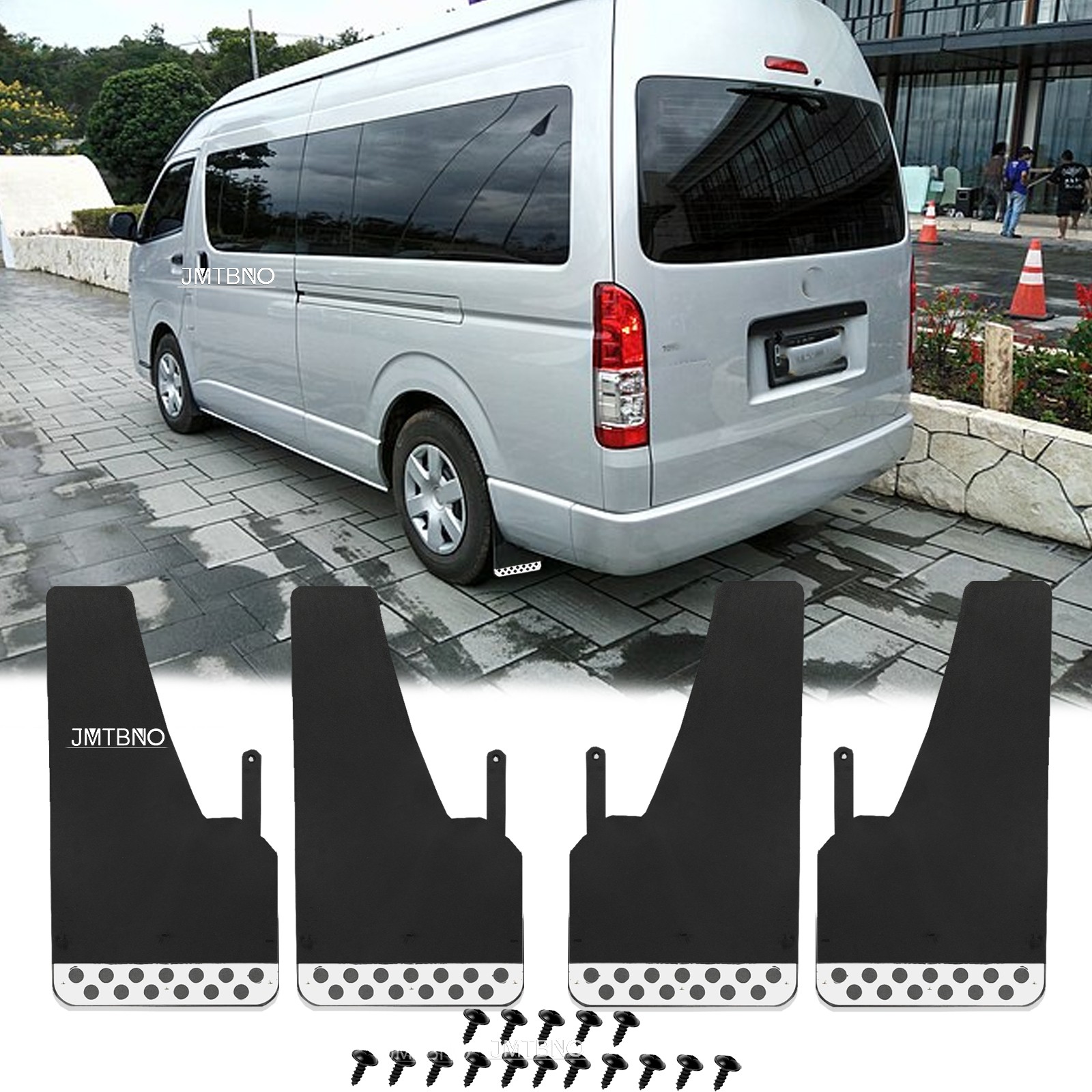 4PCS For Toyota Hiace Mud Flaps Splash Guards W/ Reflector Mudguards Front +Rear