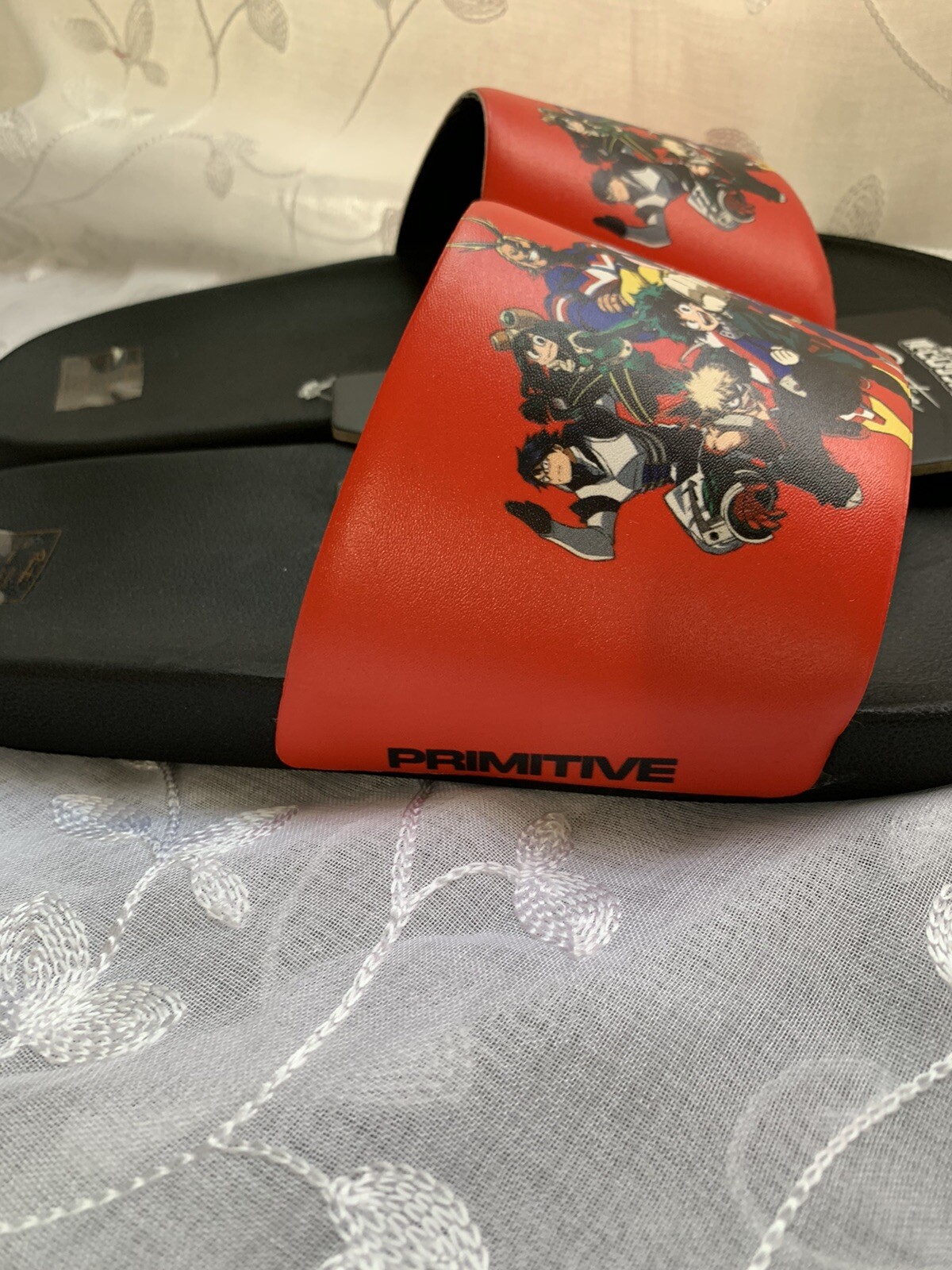 Primitive x My Hero Academia Black Slide Sandals Sz 13