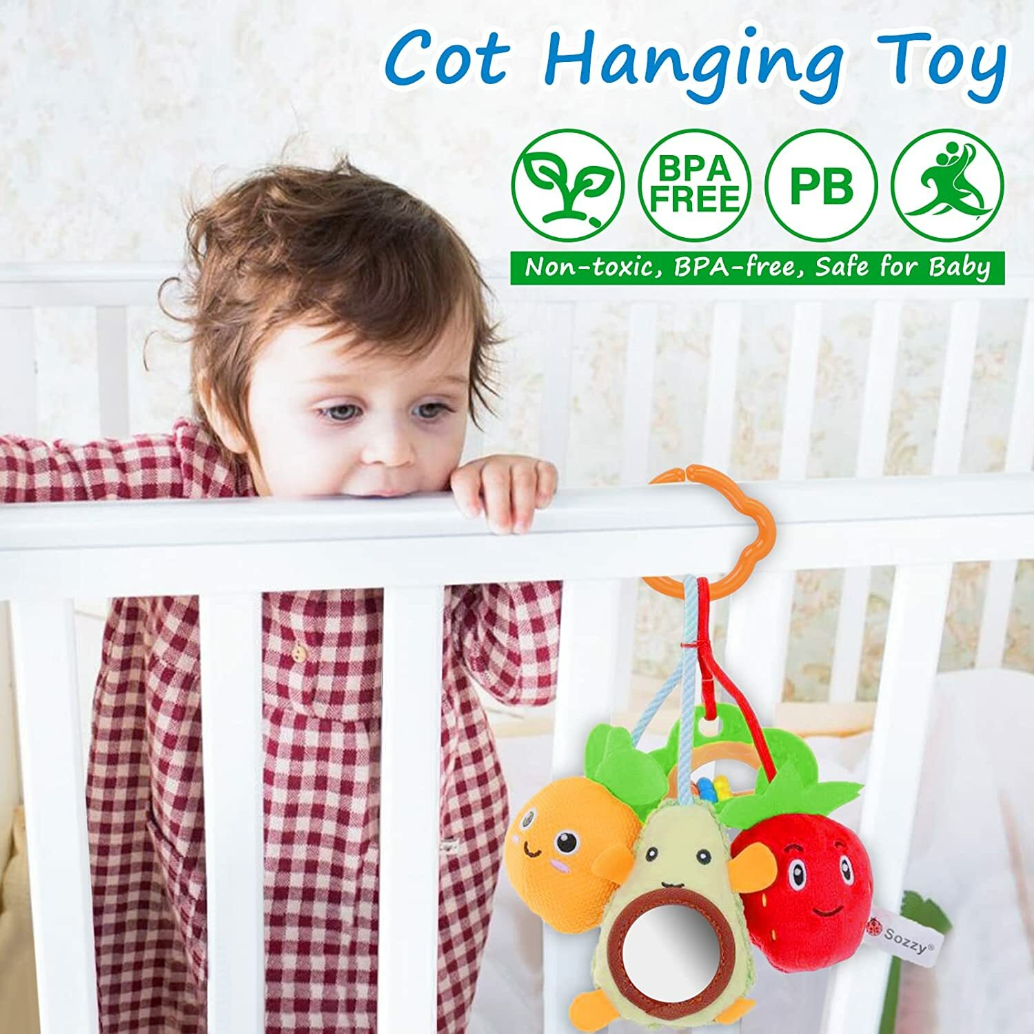 Baby Stroller Crib Soft Toys Cot Pram Hanging Rattle for Toddlers Girls Boys US