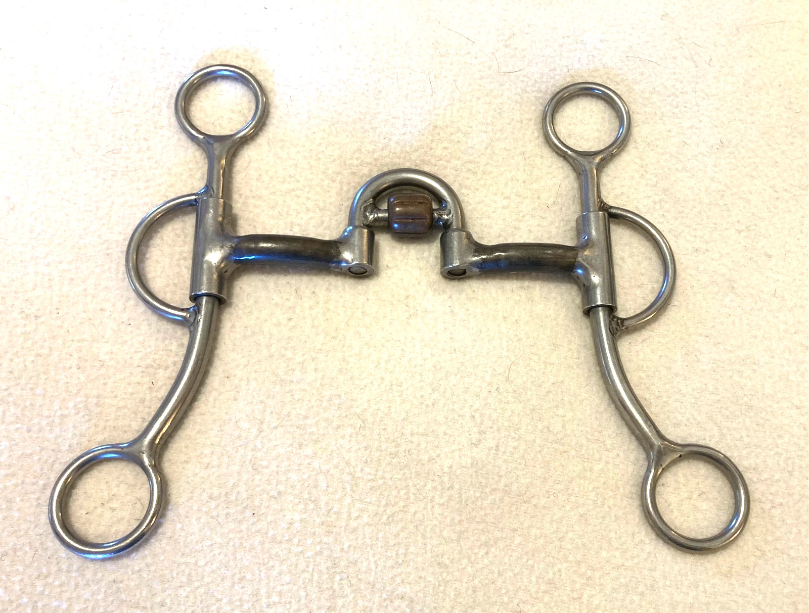 Reinsman 777 Reiner Argentine Shank Correction Port Bit with Copper Roller- 5"