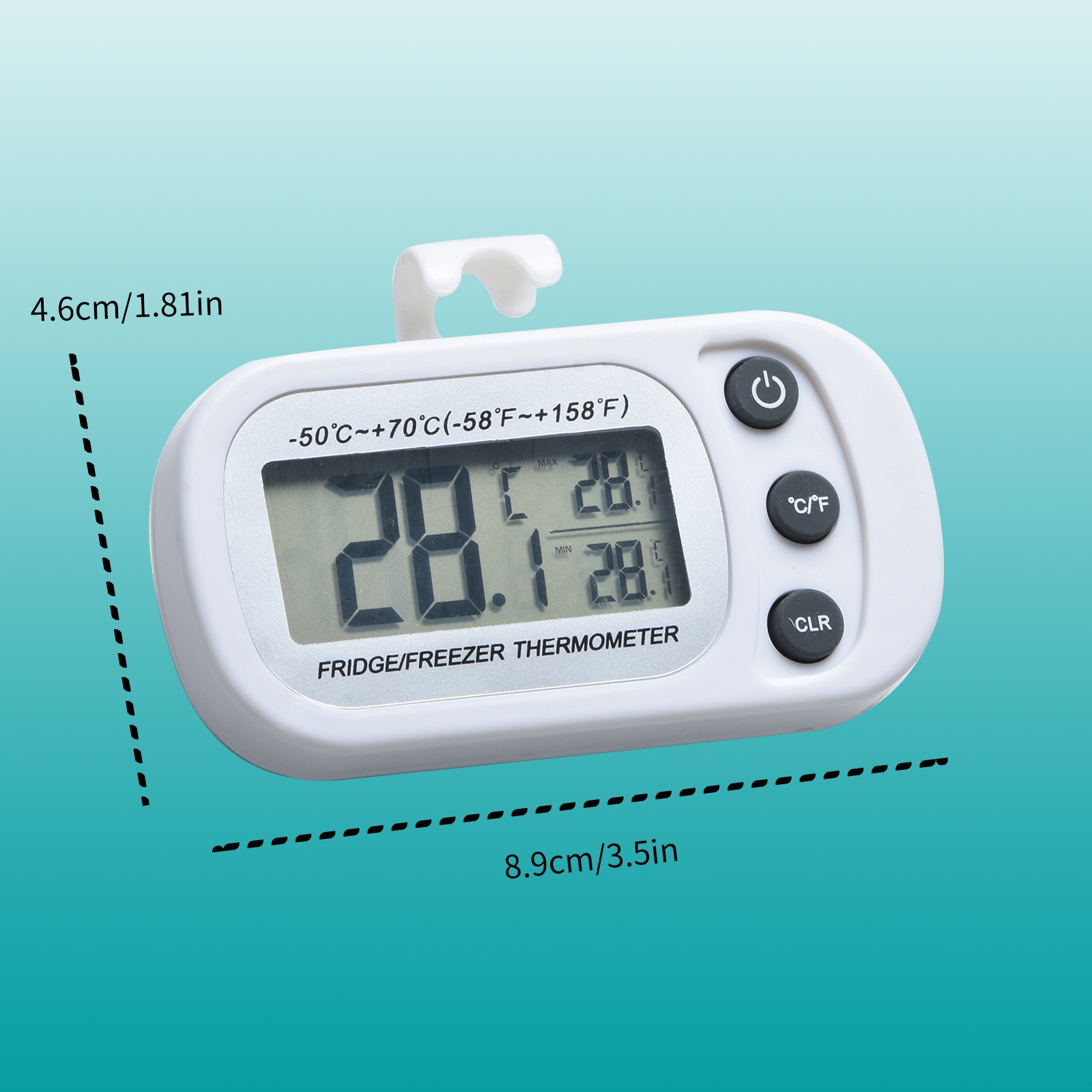 Digital Freezer Refrigerator Thermometer with LCD Display Temp Memory Gauge