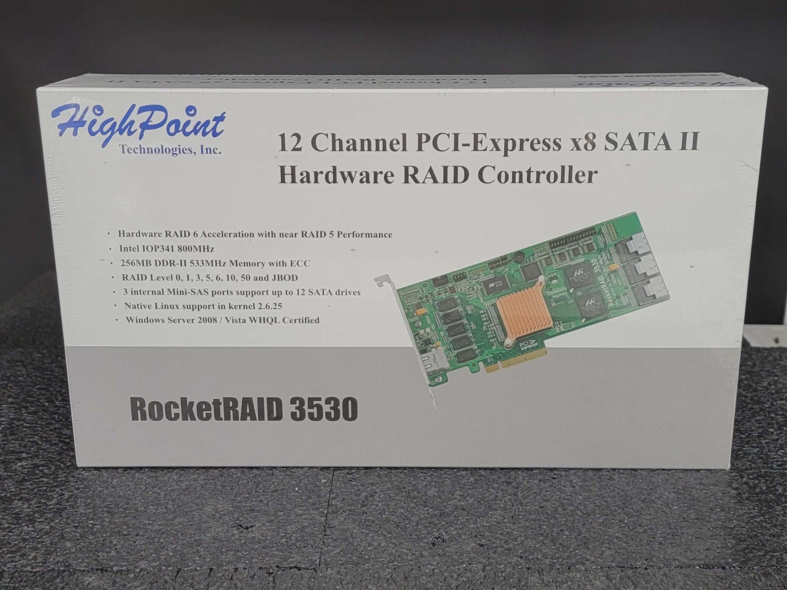 HighPoint RocketRAID 3530 12 Channel PCI-e x8 SATA II Hardware RAID Controller