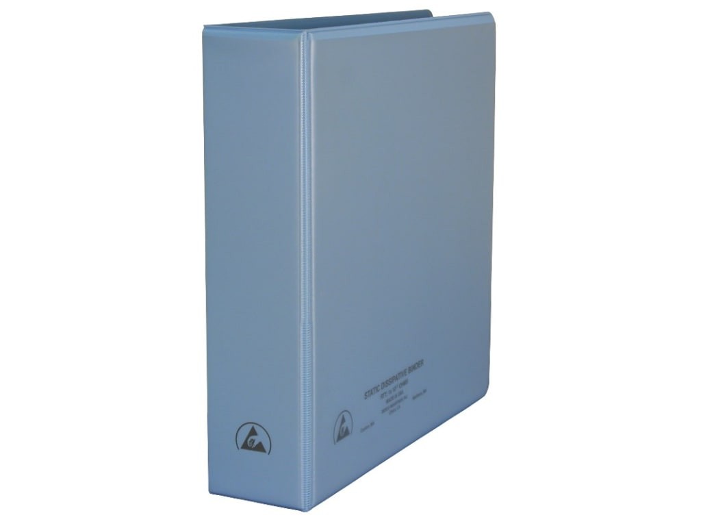 Desco 07433 - BINDER, 3-RING, DISSIPATIVE, W/CLEAR POCKET, 2 inch