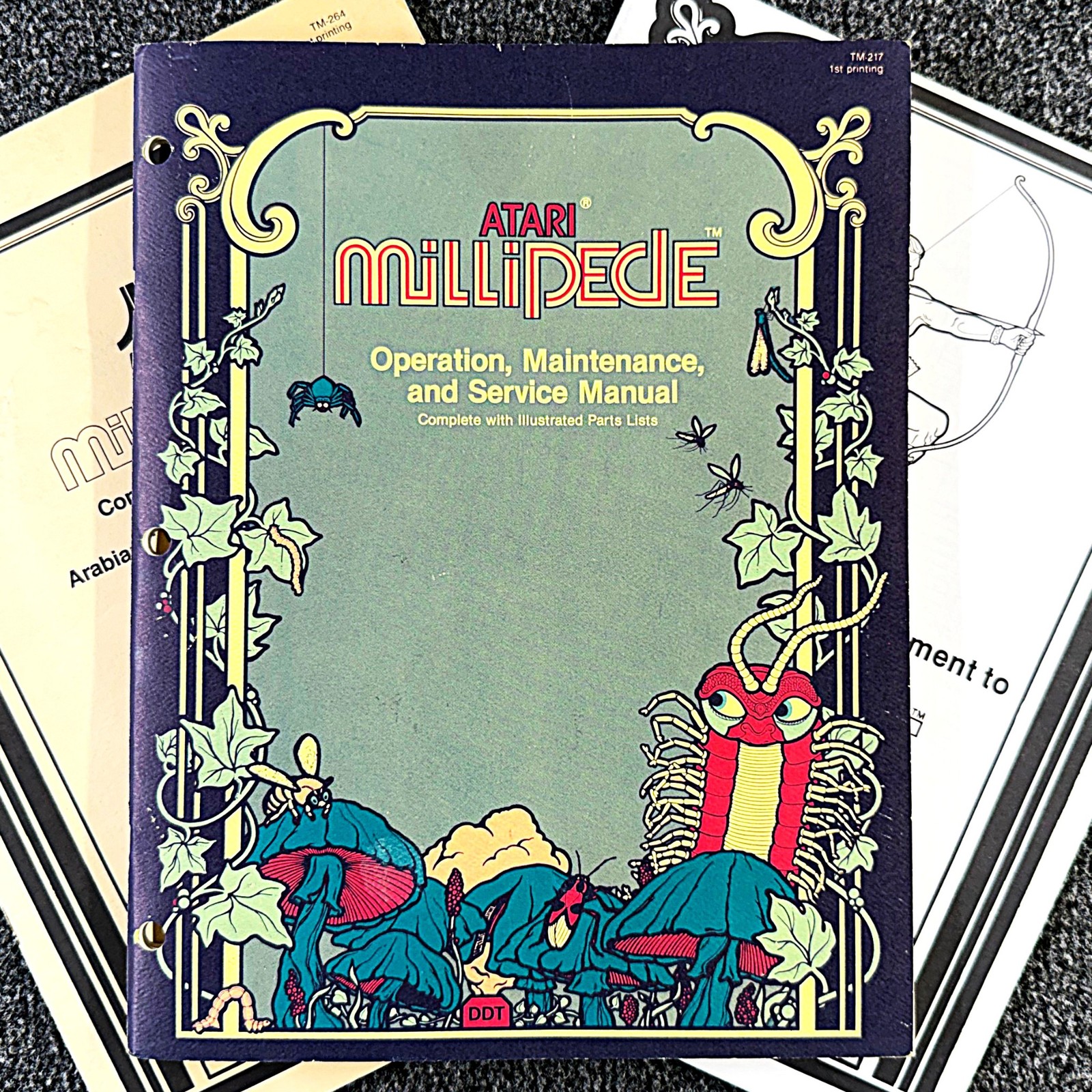 Atari Millipede Arcade Video Game Manual Schematics ORIGINAL